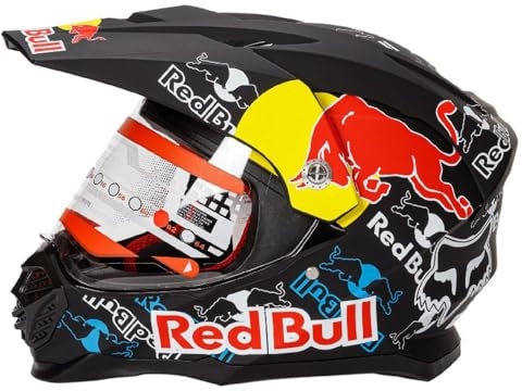 Casco Moto Per Uomo Donna Motocross MX Caschi Cross Per Adulti Casco Moto ATV Casco Integrale Enduro Certificato DOT/ECE Con Visiera Parasole Antiappannamento Casco Da Discesa,Black/A-M