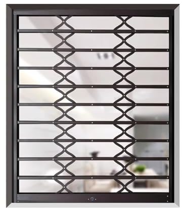 Cancello pieghevole in lega di alluminio, barre di sicurezza scorrevoli invisibili, per uso esterno e interno, previene furti, 169,9 x 120 cm, ideale per camera da letto e ufficio