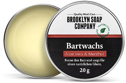 Bartwachs (20g) · BROOKLYN SOAP COMPANY · Beard Balm für Bartstyling von 3-Tage-Bart bis Vollbart · starker Halt, leichter Glanz