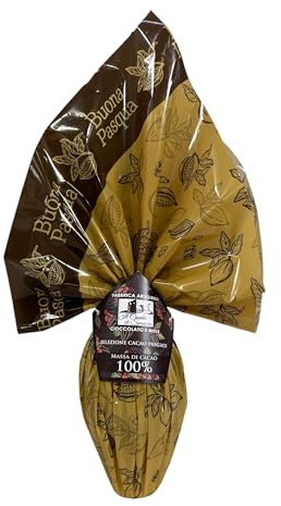 Uovo di Pasqua Massa di cacao 100% | GRANDE 300gr | SORPRESA | Cioccolato Artigianale Italiano alta qualità