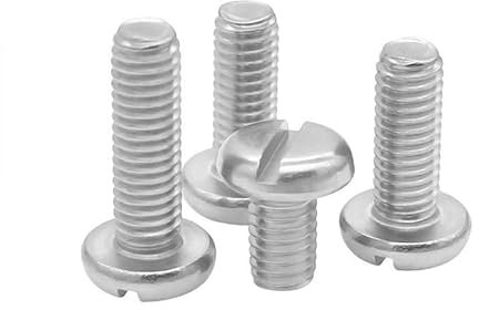 Viti M1.6 M2 M2,5 M3 M4 M5 M6 M8 M8 304 Acciaio inossidabile GB67. Bullone a vite a testa rotonda metrica filettata a forma di testa rotonda (5-50pcs) (Length : 45mm, Dimensione : M6 10pcs)