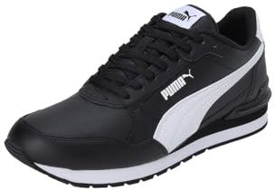 Puma ST Runner V4 L Unisex Sneaker, Schwarz/Weiß, 8 UK