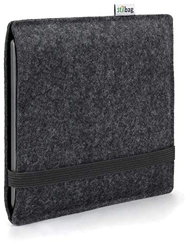 Stilbag eBook Reader Finn für Tolino Vision Color | Farbe: anthrazit/schwarz | eBook Reader-Tasche aus Filz | eReader Schutzhülle | ebook Reader Tasche Made in Germany