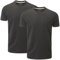 Charles Wilson 2 Pack Crew Neck T-Shirt (XL, Charcoal Melange (0824))