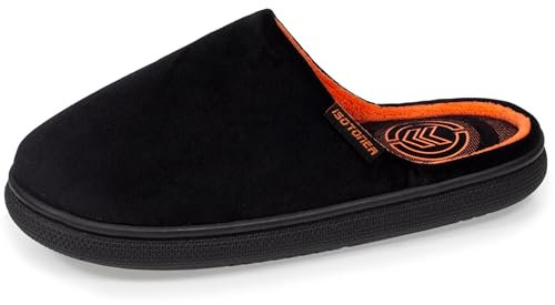 Isotoner Chaussons pantoufles Mules homme ultra confortables, effet rebondissant avec un look très moderne, 43 EU, noir
