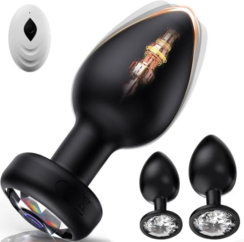 Vibrating Butt Plug Set 3-Size Anal Toys for Beginners, 10-Stage Vibration Anal Plugs Training Kit, Sex Toys Couples for Man Woman Buttplug Silicone Small But Plug Adult Toy Women Men Remote Control