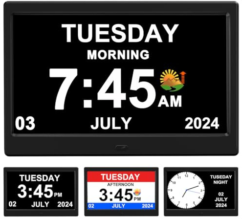 2026 Digital Clock Plug-in (No Battery), Power Outage Memory,DST Display Time, Date, Month, and Year Large-Font Clock for the Elderly