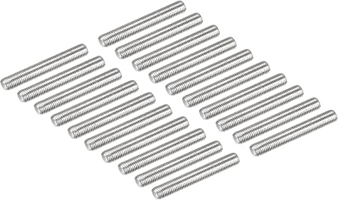 QUARKZMAN 20pz M3 x 20mm Barre Completamente Filettate Acciaio Inox 304 Filettature Manuale Destra Barre Perni Morsetti e U-Bulloni