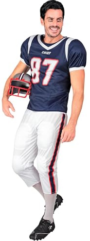 W WIDMANN MILANO Party Fashion - Costume de joueur de football américain, sportif, lycée, costumes de carnaval