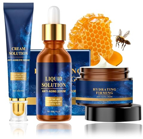 Olavitas Anti-Aging Skincare Set - Serum & Anti Wrinkle Face Cream & Liquid Wrinkle Eye Cream, Olavitas Liquid Solution for Wrinkle, Olavitas Serum to Support Collagen, Complete Facial Care Set