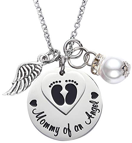 LParkin Mommy of an Angel Necklace Infant Child Loss Memorial Pregnancy Loss Miscarriage Stillborn