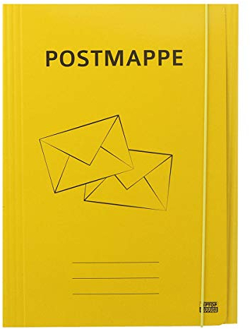 TIPTOP OFFICE Starke DreiflügelmappePostmappe A4, Gelb, 25.5 x 0.5 x 35 cm, 408228