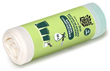 DIA SUPER PACO bolsa de basura compostable con autocierre 10 lt rollo 15 uds