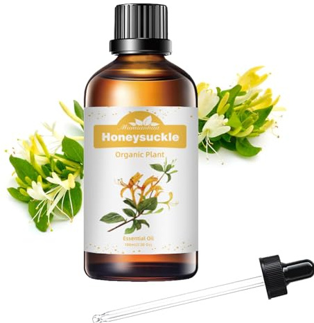 Huile Essentielle de Chèvrefeuille100ML,100% Huile de Chèvrefeuille Pure Huile de Parfum de Aromathérapie Chèvrefeuille pour Peau, Bougies, Savon Huiles Essentielles pour Diffuseur