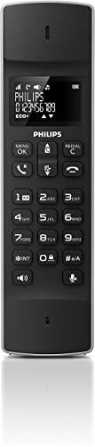 PHILIPS Schnurloses Telefon Linea M4501B/01 Single - 1'6-Zoll-Display - Telefonbuch - Rufnummernerkennung - Große Reichweite - Schwarz