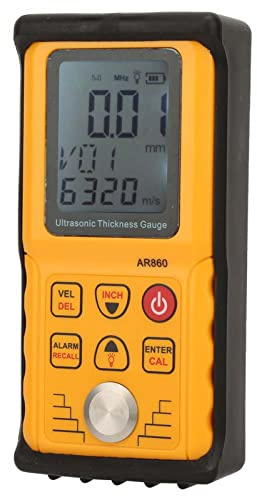 FTVOGUE Probador de Medidor de Espesor Ultrasónico AR860 con Medición de Velocidad de Sonido para Acero