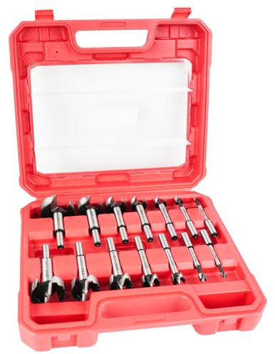 ZKH 14 PCS Forstner Drill Bit Set for Woodworking, Made of Alloy Steel for Hardwood Softwood Plastic, Suitable for a Wide Range of Machines