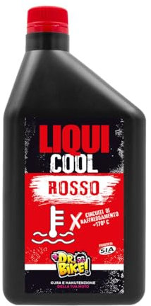 DR. BIKE Liquido Radiatori Rosso Puro. Protettivo radiatori 1L. Liquido per radiatori. Protezione antigelo. Azione anticorrosiva. Anticongelante Moto. Massima Protezione Motore e leghe Moto.