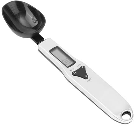 Bilancia Cucchiaio Dosatore Digitale, 0,1-500g Bilancia Cucchiaio Digitale per Alimenti Staccabile Cucchiai Dosatori per Grammi con Display LCD Unità di Misura g/oz/gn/ct