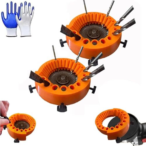 Afilador de brocas de mano con accesorio de esmerilado, esmerilador de brocas antiguas, herramienta portátil y fácil de usar para afilar brocas, rendimiento de esmerilado duradero y eficiente. (2pcs)