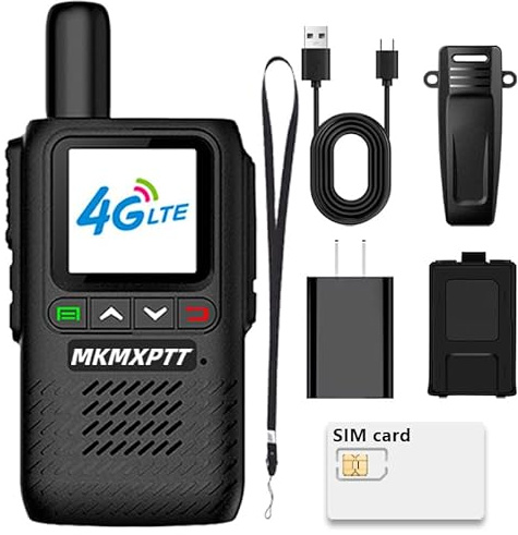 MKMXPTT MKMX-PTT 4G LTE Walkie-Talkie Röst Kryptering Väderprognoser 6000mAh Batteri Global SIM-Kompatibel Grupp- och Teamsamtal Hög Effekt (1)