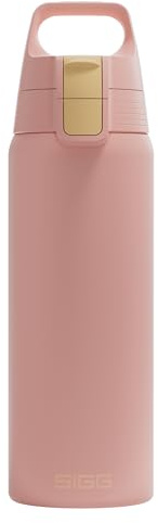 SIGG - Edelstahl Trinkflasche - Shield ONE Playful Peach - Für Kohlensäurehaltige Getränke Geeignet - Auslaufsicher - Federleicht - BPA-frei - Outdoor & Fitness - Rosa - 1L