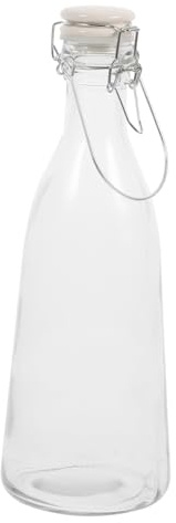 MOTHNUR Botella de Vidrio Tapón Hermético Botella Práctica para Bebidas Reutilizable y Resistente para Uso Doméstico y Viaje