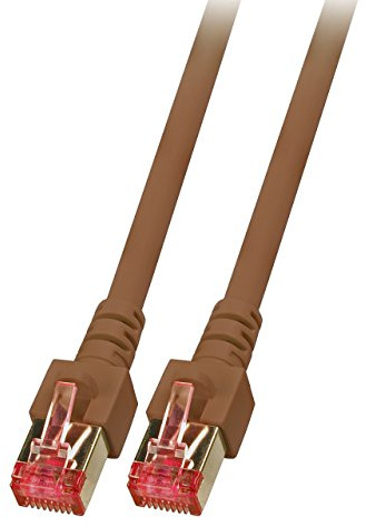 BIGtec Lan Kabel 20m Netzwerkkabel Ethernet Internet Patchkabel CAT.6 braun Gigabit SFTP doppelt geschirmt für Netzwerke Modem Router Switch 2 x RJ45 kompatibel zu CAT.5 CAT.6a CAT.7 Stecker