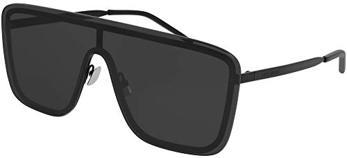 SAINT LAURENT Unisex SL 364 MASK-002 99 Metal Sunglasses, Black-Black-Black