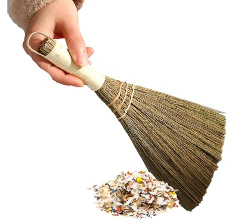 Reisstrohbesen, Klein Strohbesen Strohfeger Besen Feger, Mini Strohbesen Reisigbesen, Mini Stroh Besen Kleinen Besen Feger Handbesen Autobesen Besen Handgemacht Für Wohnmöbel Auto