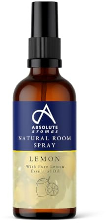 Absolute Aromas Natural Lemon Room Spray with Pure Lemon Essential Oil - A Wonderfully Zesty and Deliciously Fresh aroma
