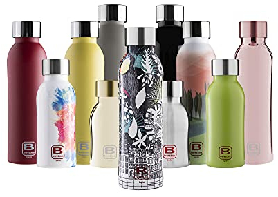 BUGATTI B Bottles Twin Bottiglia Termica 250 ML La Ville Mantiene i liquidi Caldi per 12 H, Freddi per 24 e Il Ghiaccio per 36 H Borraccia Fitness in Acciaio Inox 18/10 Ecologica e Riutilizzabile