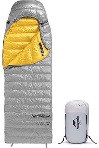 Naturehike Daunenschlafsack,Ultraleichte Tragbare Kompackte Daunen Schlafsack 4 Jahreszeiten für Erwachsene und Kinder Outdoor Camping Wandern Reisen mit Kompressionssack 650FP