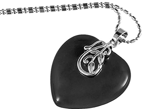 KYEYGWO Obsidienne Pendentifs Coeur en Cristal Reiki pour Femmes, Colliers en Feuille de Métal, Pendentifs en Pierres Précieuses, Amulette en Forme de Coeur de Bijoux d'amour