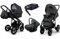 BabyLux® Kinderwagen Set 4 in 1 - Sky Lark - incl. Babywanne, Buggy Sportsitz, Auto-Babyschale, ISOFIX-Basisstation - Autositz - Kinderwagenset - Kombikinderwagen mit Wickeltasche usw.