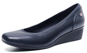 DREAM PAIRS Female Lace-Up Comfortable Fashion Shoes SDPU2418W,Size 6.5,Navy-Pu,SDPU2418W