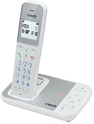 VTech XS1050 Téléphone sans Fil avec répondeur, téléphone DECT sans Fil, détection de l'appelant, amplificateur de Volume, Fonction Mains Libres, Protection des appels