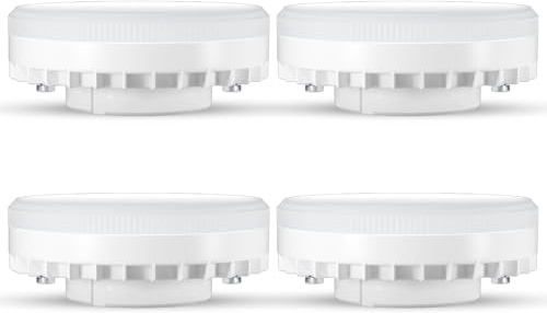 DiCUNO GX53 LED Bulbs 7W, 70W Equivalent, Warm White 2700K, 950LM, 4Pcs | Replace GX53 Halogen & CFL Bulbs, Non-Dimmable, 120° Under Cabinet Bulbs for Kitchen