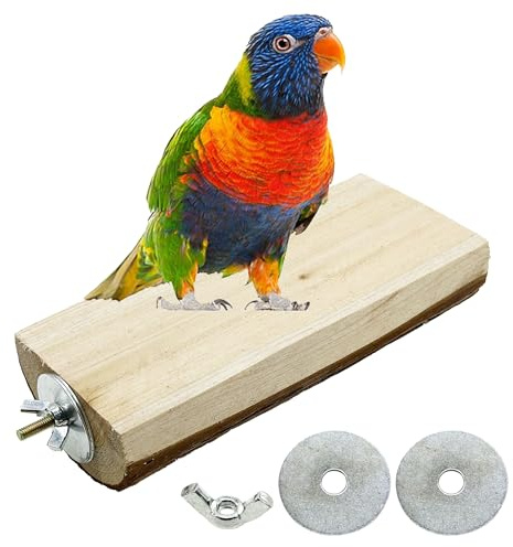 Allazone 1 PCS Perchoirs Naturels pour Oiseaux, Perroquet Perchoirs Bois, Oiseau Perche Perroquet Supporter, Perchoirs à Oiseaux pour Accessoires de Cage à Oiseaux Perruche Canari