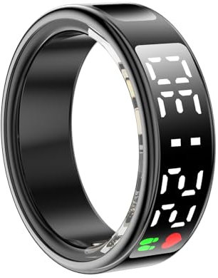 Smart Ring Health Tracker, Activity Ring with Touch Screen, IP68 Fitness Tracker with Steps Distance Calories Heart Rate Monitoring for IOS & Android (#10)
