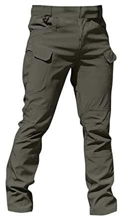 Ofertas Flash del Dia, Pantalón Cargo Hombre Trekking Trabajo Tallas Grandes Pantalon Militar Tacticos Camuflaje Pantalón Multibolsillos Anchos Ropa De Caza para Hombre Gris M