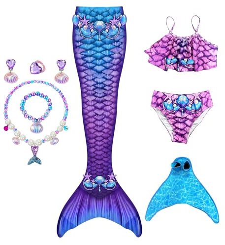 FOLOEO 2025 Neues Fantasiekostüm für Mädchen – Mit Einteiligem Transparentem Eckenschutz (Hält 20x Länger)，Enthält eine FinForce Ultra Monoflosse