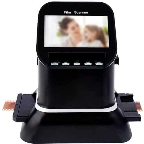 Scanner digitale for pellicole e diapositive, scanner for pellicole ad alta risoluzione da 120 mm con schermo LCD da 4,3, converte negativi e diapositive da 35 mm, 135, 126, 127 in JPEG digitale, con