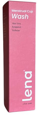 Lena Menstrual Cup Wash - Intimate Wash & pH Balance Feminine Wash, Feminine Care Period Kit, Naturally Scented, Menstrual Disc & Period Cup Cleaner - Travel Size - 90ml