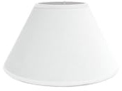 Pantalla - pantalla E27 blanca, conica, dimensiones 30x15x20 cm, diseño cerrado, ideal para lámparas modernas