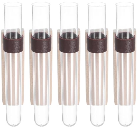 VICASKY 5 pièces Vase Mural Hydroponique Support Tube à Essai Suspendu pour Propagation de Plantes Contenant Décoratif Mural pour Terrarium pour Petite Surface et Décoration Intérieure