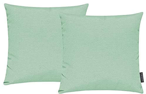 Magma Heimtex Fino Kissenhülle ca. 50 x 50 cm Farbe 31 Mint (2er Set)