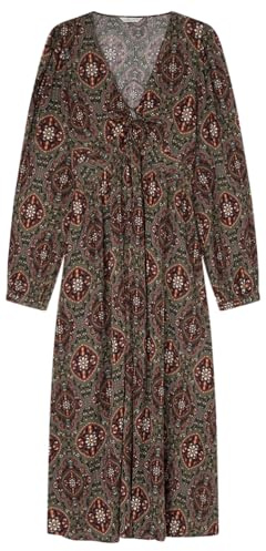 SPRINGFILED Vestido Midi Nudo Pecho, Vestido Mujer, kaki, 33