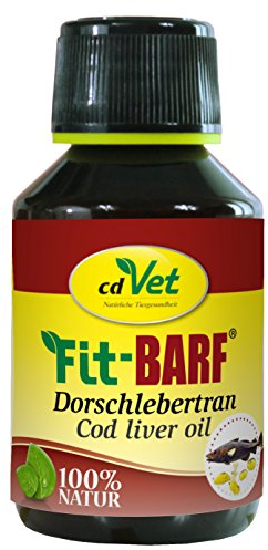 Fit-BARF Dorschlebertran für Hunde & Katzen - Omega-3 und Vitamin D Versorgung - 100ml