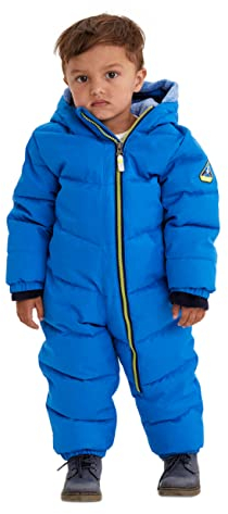 Killtec Skioverall Kinder Twinkly MNS ONPC B - Overall in Daunenoptik - Schneeanzug mit Kapuze - Winteranzug mit flauschigem Innenfutter, neon blau, 110/116